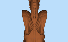纽约石像鬼雕像后视图