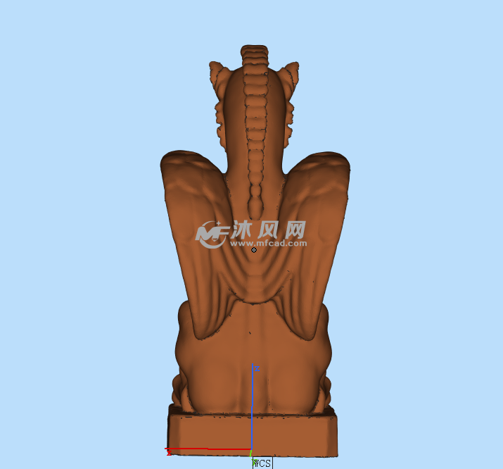 纽约石像鬼雕像后视图