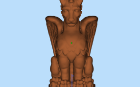 纽约石像鬼雕像正视图·