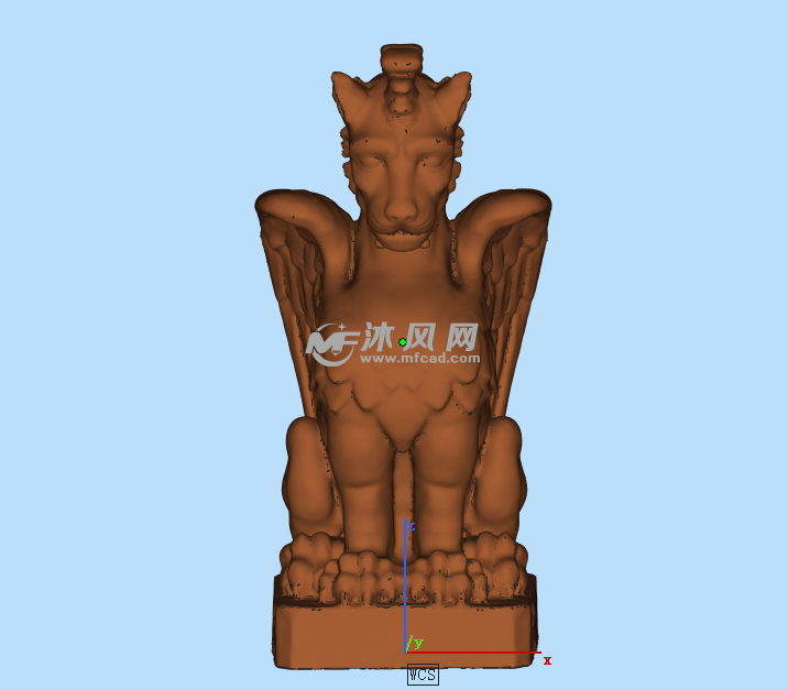 纽约石像鬼雕像正视图·