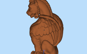 纽约石像鬼雕像右视图