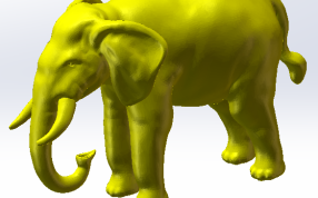 大象侧面反侧效果图