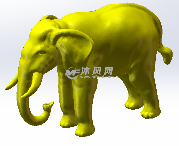 大象侧面反侧效果图