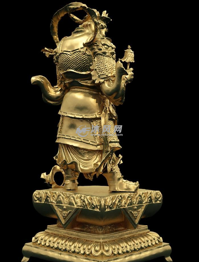 多闻天王侧视图