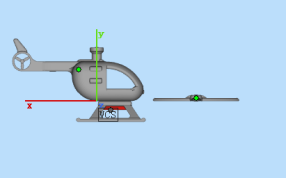 直升飞机侧面图