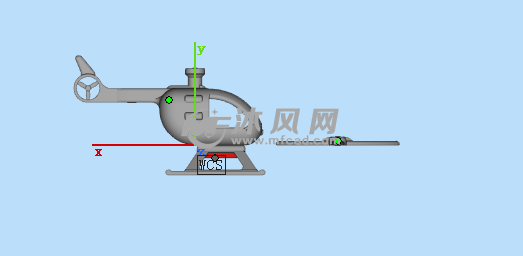 直升飞机侧面图