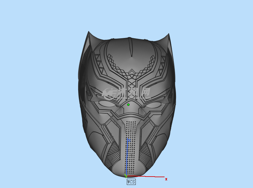黑豹面具正视图