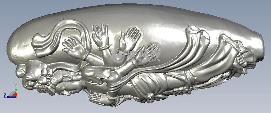 千手大佛侧视图