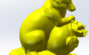 生肖鼠黄色材料效果图