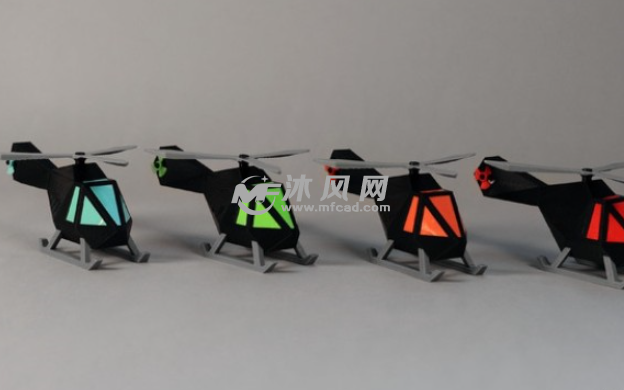 玩具小直升机一排