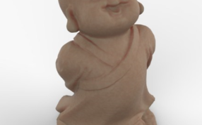 大笑的小和尚大笑着