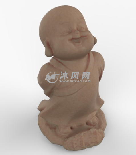 大笑的小和尚大笑着