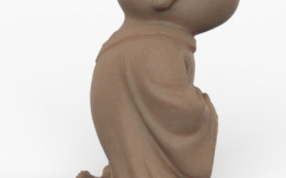 大笑的小和尚侧视图