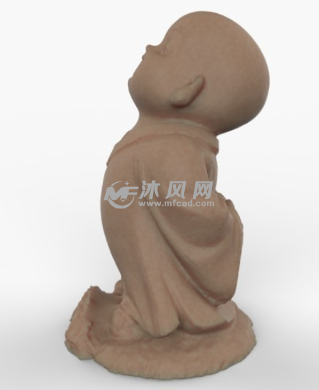 大笑的小和尚侧视图