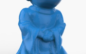 大笑的小和尚背着手