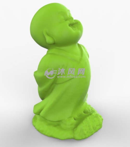 大笑的小和尚上色