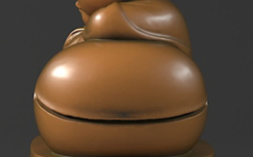 小和尚木鱼侧视图