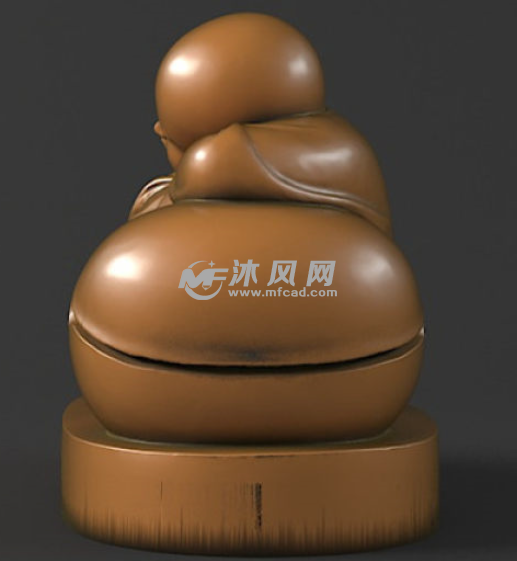 小和尚木鱼侧视图