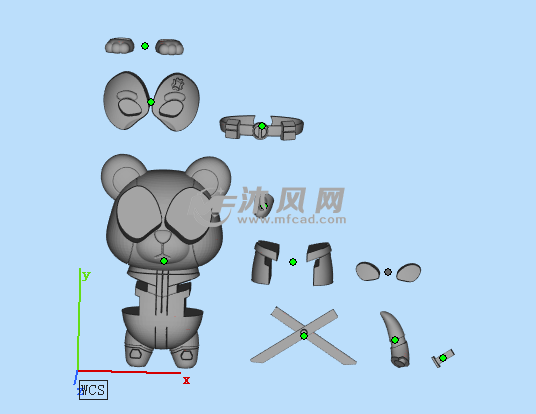 忍者小熊零件图