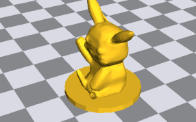 皮卡丘模型侧面