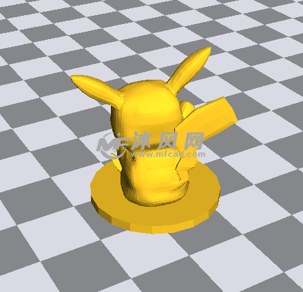 皮卡丘模型背面