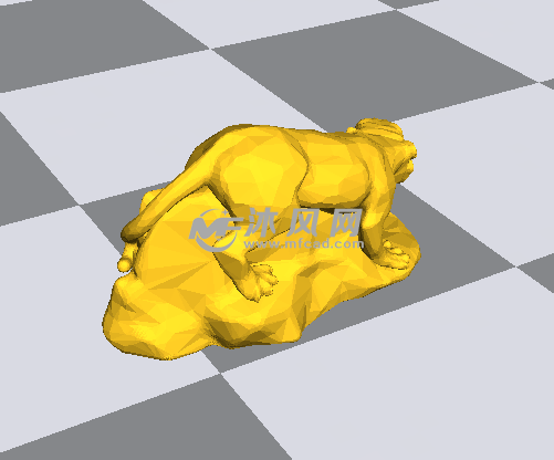 猛虎下山模型背面