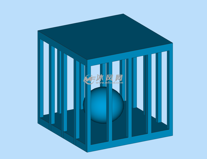 球在笼子里渲染图