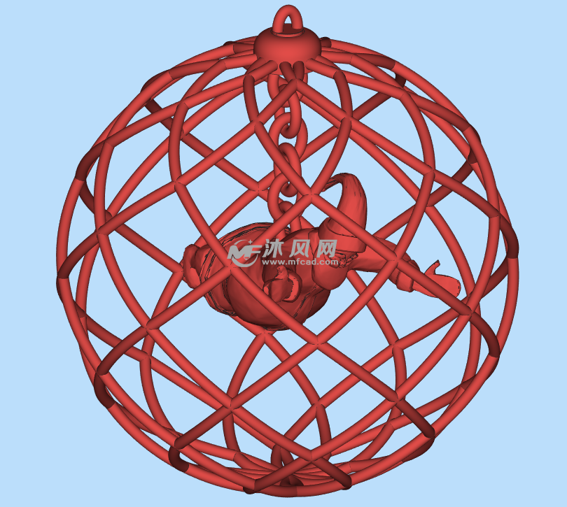 被困住的圣诞老人渲染图