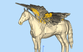 飞翔的白马左视图