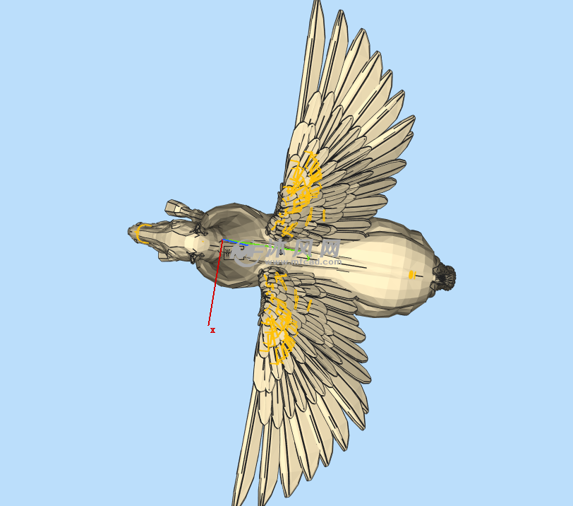 飞翔的白马俯视图