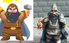 卡通和实物对比