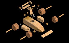 赛车汽车玩具爆炸图