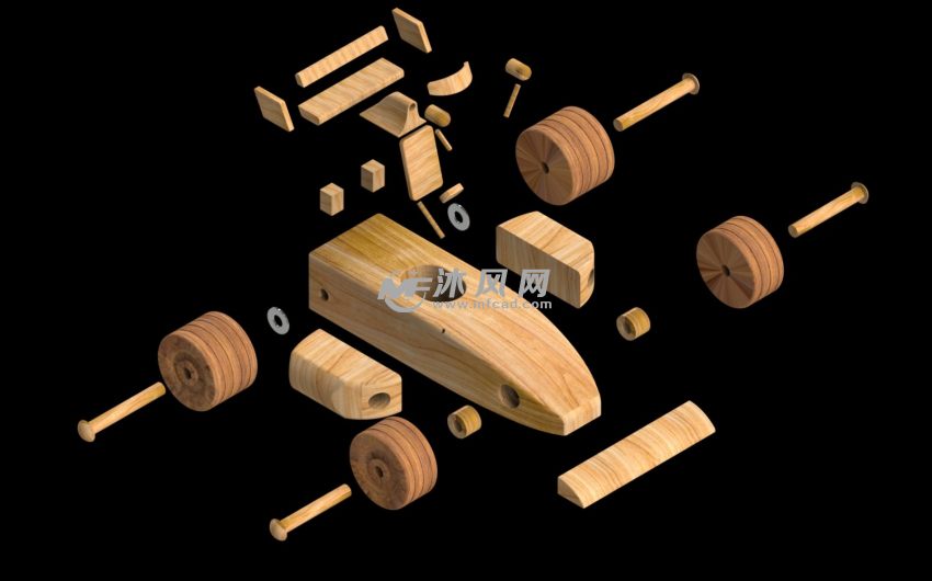 赛车汽车玩具爆炸图