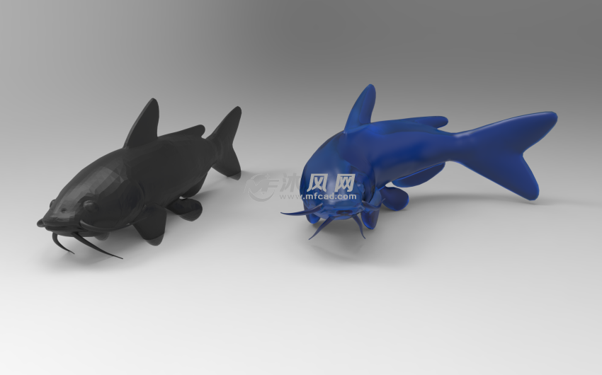 鱼的3D渲染图