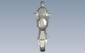 铃木GSX摩托模型俯视图