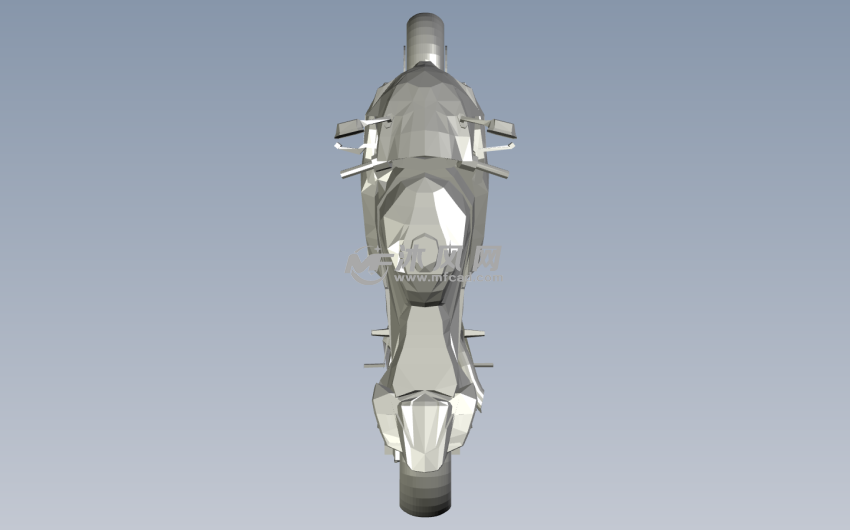铃木GSX摩托模型俯视图