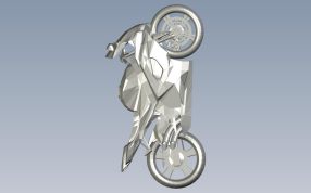 铃木GSX摩托模型侧视图