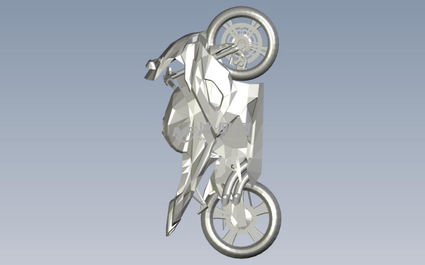 铃木GSX摩托模型侧视图