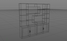 橱柜设计模型线性结构图