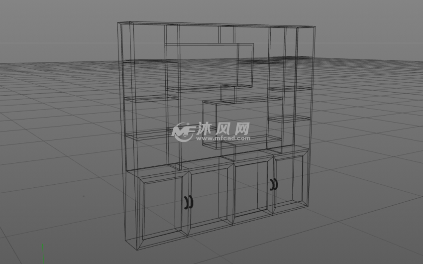 橱柜设计模型线性结构图
