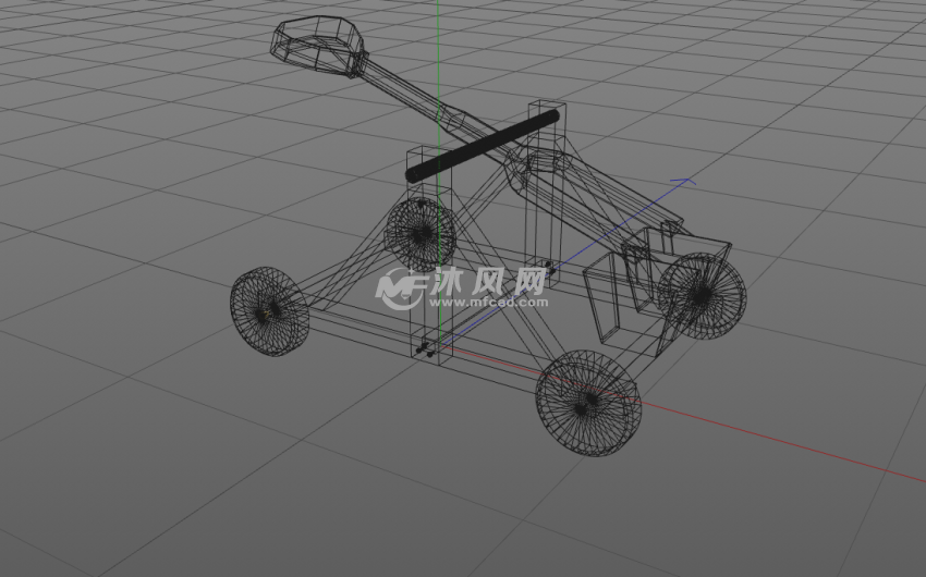 投石器设计模型线性结构图