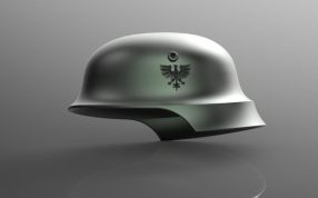 二战头盔渲染图