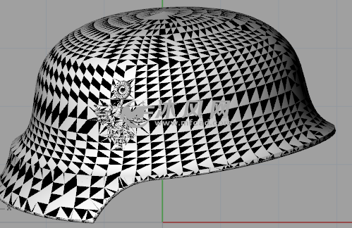 二战头盔正视图