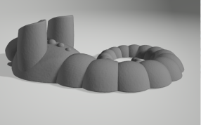 宠物笔筒轴测图