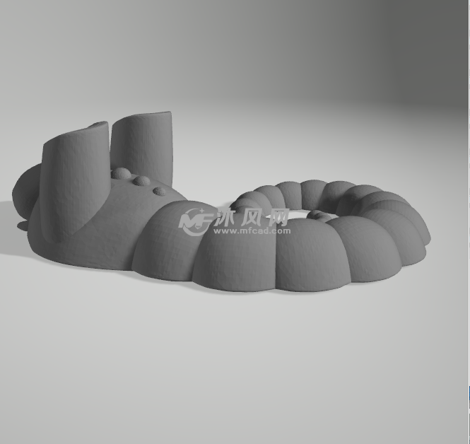 宠物笔筒轴测图