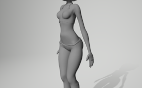 站立的女孩效果图