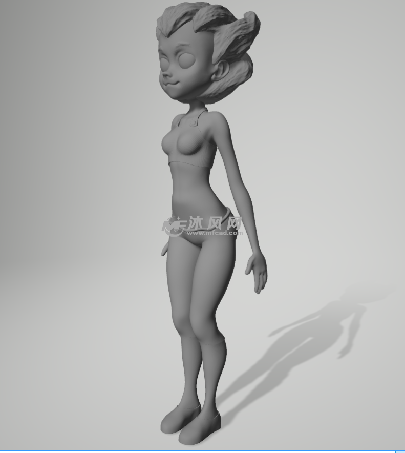 站立的女孩效果图