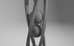 扭曲的笼子轴测图