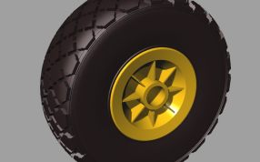 车轮渲染图黄