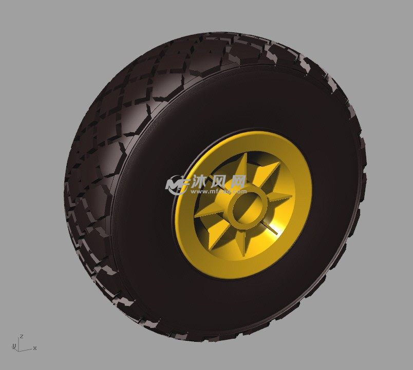 车轮渲染图黄